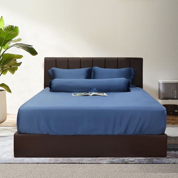 Bộ ga gối Bamboo màu xanh Navy
