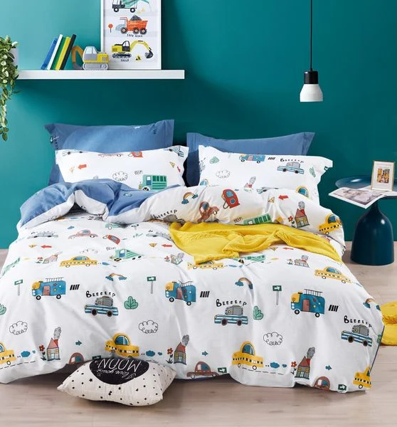 N190066 - Bộ chăn ga gối 100% cotton satin Collins