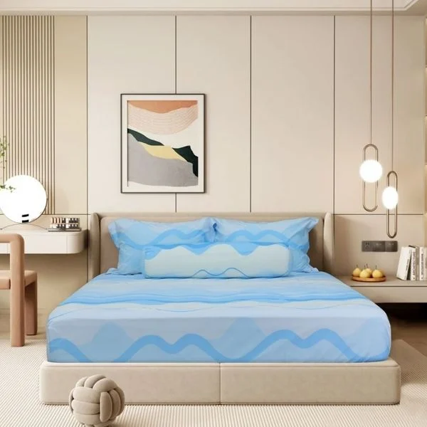 ST200054 - Bộ chăn ga gối cotton nhung STEFANI